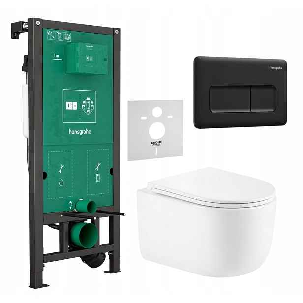 Wc Set Stelaz Hansgrohe iFrame Wc Mísa Imprese Tornado Tlačítko