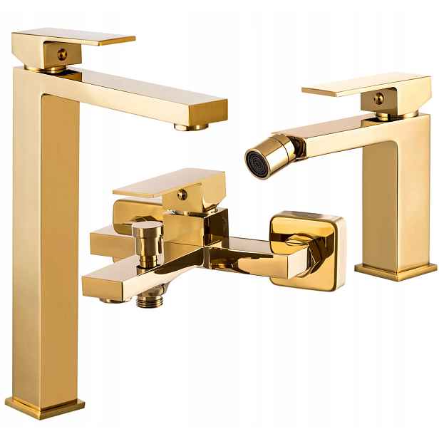 Zlatý Set Vana Umyvadlo Bidet I Koupelnová Sada