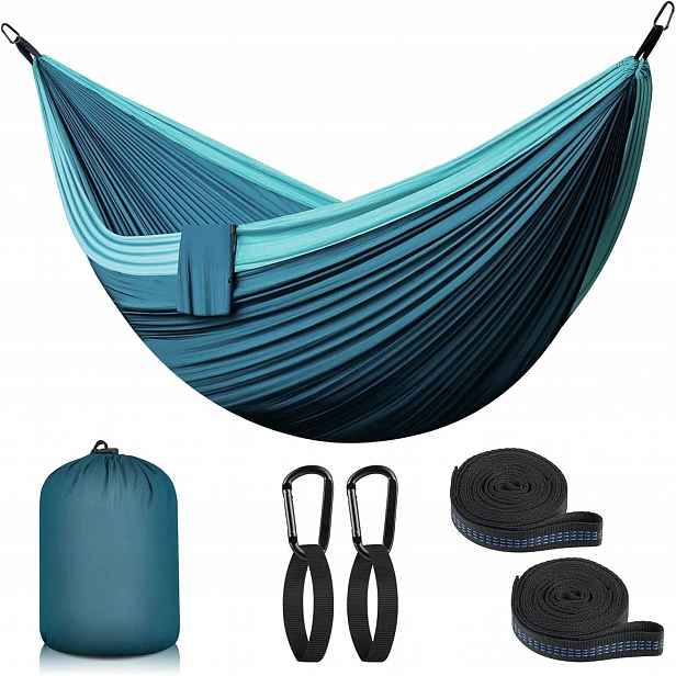 Dvojitá Houpací Síť 300 X 200 CM – Nosnost 300 Kg, Ultralehký Nylonový Padák