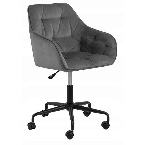 Kancelářská ergonomická otočná židle šedá k psacímu stolu