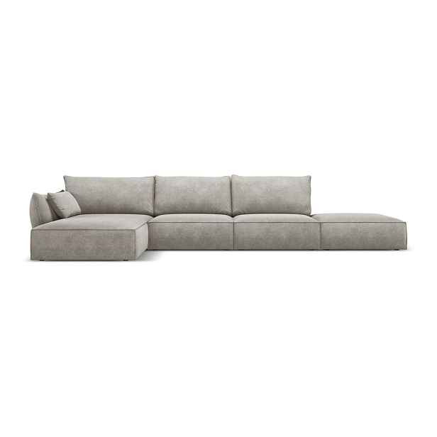 Světle šedá rohová pohovka (levý roh) Vanda – Mazzini Sofas