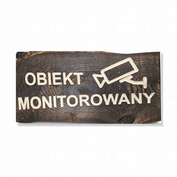 Dřevěná informační cedulka s gravírováním 40x20 cm
