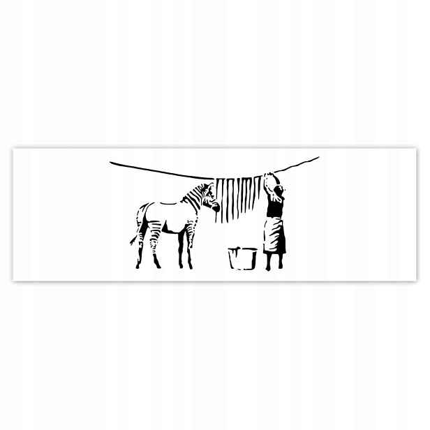 Plakáty 200x66 Praní zebry Banksy Pruhy