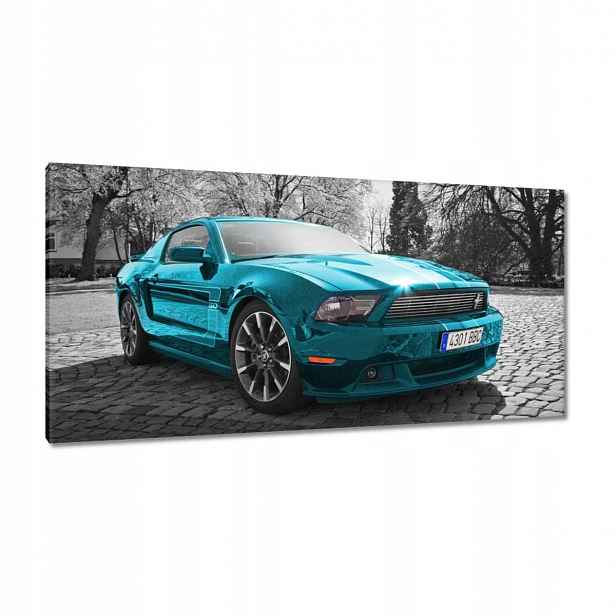 Obrazy 115x55 Tyrkysový Ford Mustang