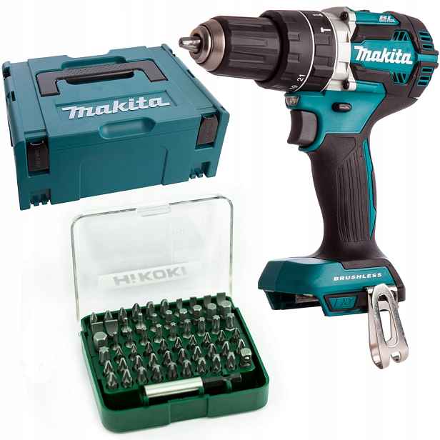 Aku Šroubovák 18V 54 Nm Makita DHP484ZJ bity
