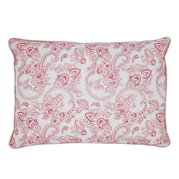 Bílo-růžový povlak na polštář s květy Aix Paisley Flowers - 35*50 cm Chic Antique