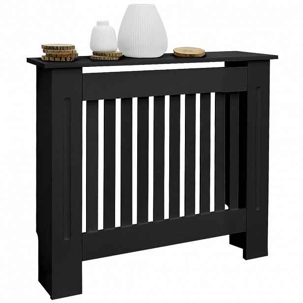 ECD-Germany OBLOŽENÍ RADIÁTORU ve venkovském stylu 78 x 19 x 82 cm černé