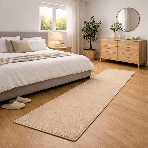 Běhoun na míru Eton béžový 70, šíře 120 cm, béžová, chodba / předsíň, Vopi