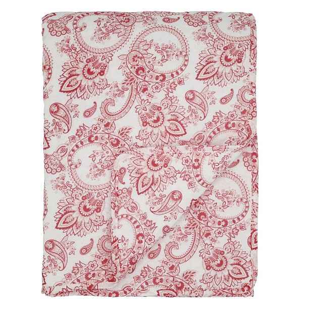Bílo-růžový prošívaný přehoz s květy Paisley Aix Quilt - 130*180 cm Chic Antique