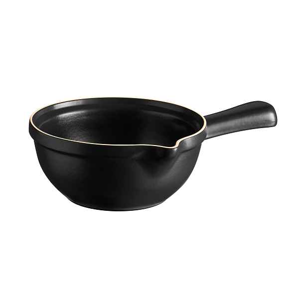 Emile Henry Keramický rendlík na omáčky a fondue BBQ, 1,2 l, černý 712902