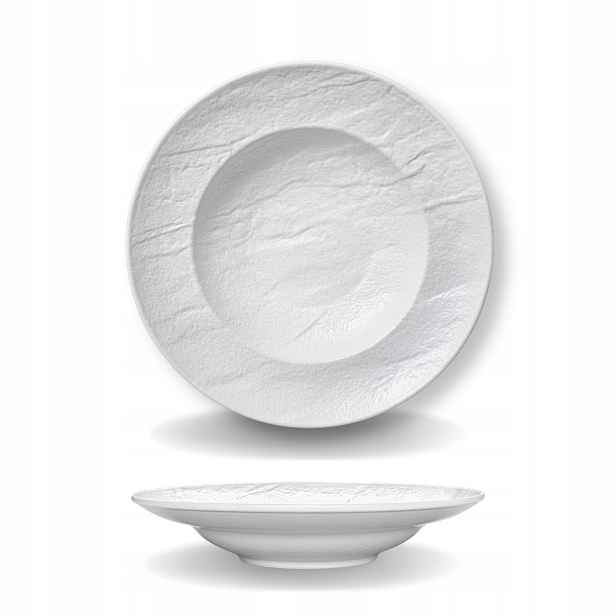 Hluboký kulatý porcelánový talíř na polévku Wilmax 25,5 cm 350 ml, bílý
