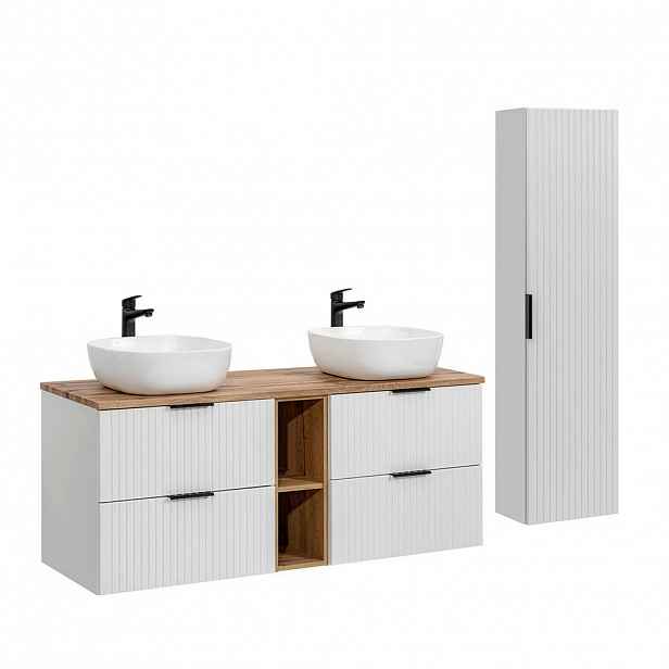 Petits-meubles KOUPELNOVÝ NÁBYTEK 140.8cm Adriel 2er-Set Bílá