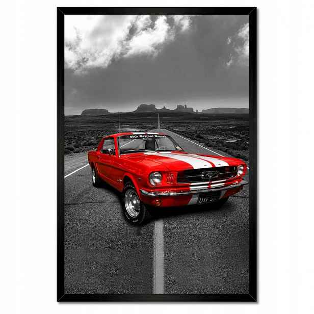 Plakáty v rámu 40x60 Červený Ford Mustang Usa