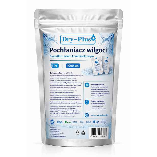 Pohlcovač vlhkosti Dry-plus Premium Silica Gel 1 g 1000 ks