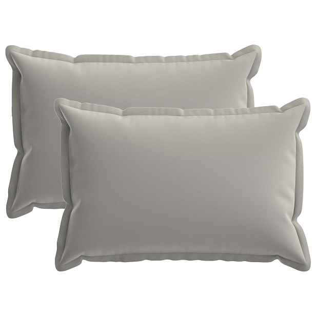 vidaXL Polštář 2 ks HOUTEN Šedá 40 x 60 cm Polyester