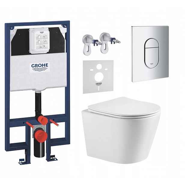 7v1 Sada Wc, Stelaz Grohe Slim Wc Mísa Imprese Tornado Tlačítko
