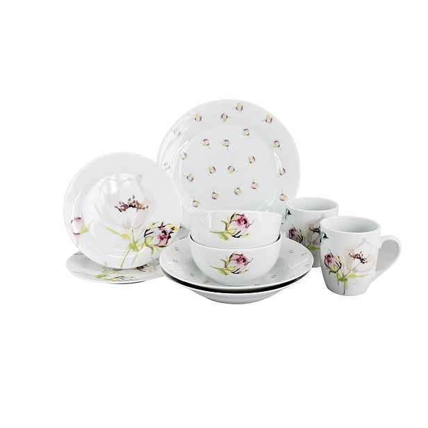 10dílná porcelánová souprava Ronda Poetica, květinový motiv, by inspire