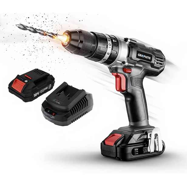 Graphite Aku Vrtačka Příklep Energy+ 18V 58G010 Akumulátor 2AH Nabíjení.