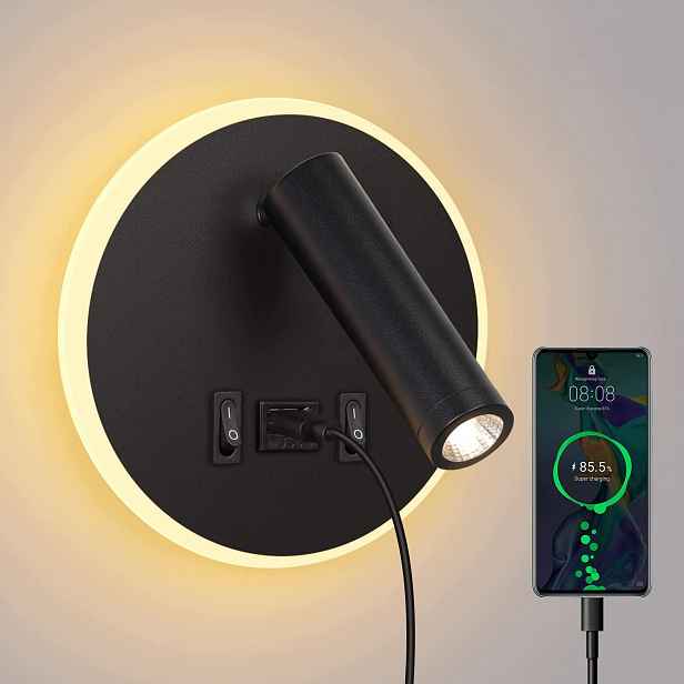 Nástěnné Led Svítidlo 8W Lampička Na Čtení Reflektor Usb 3000K 4000K