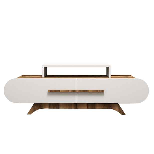 Televizní stolek Rose Walnut White