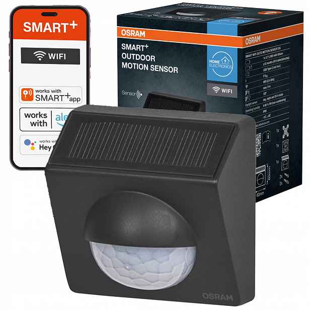 Venkovní solární senzor pohybu Bezdrátový 120° IP65 Usb-c Smart WiFi