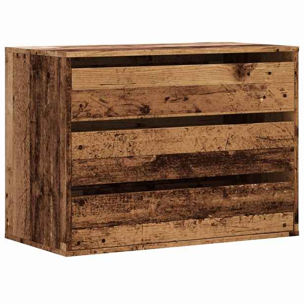 vidaXL Rohová zásuvková komoda old wood 80x41x58 cm kompozitní dřevo