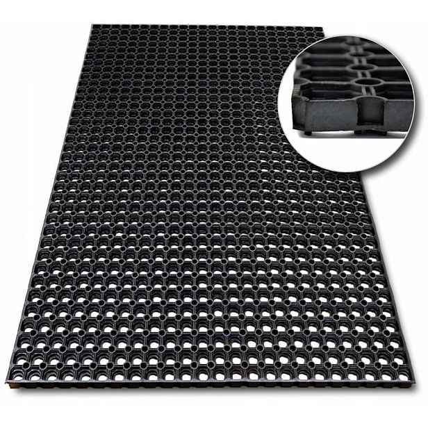 Gumová Vstupní Rohožka Velká Ažurová Rubber 80x120 16 mm