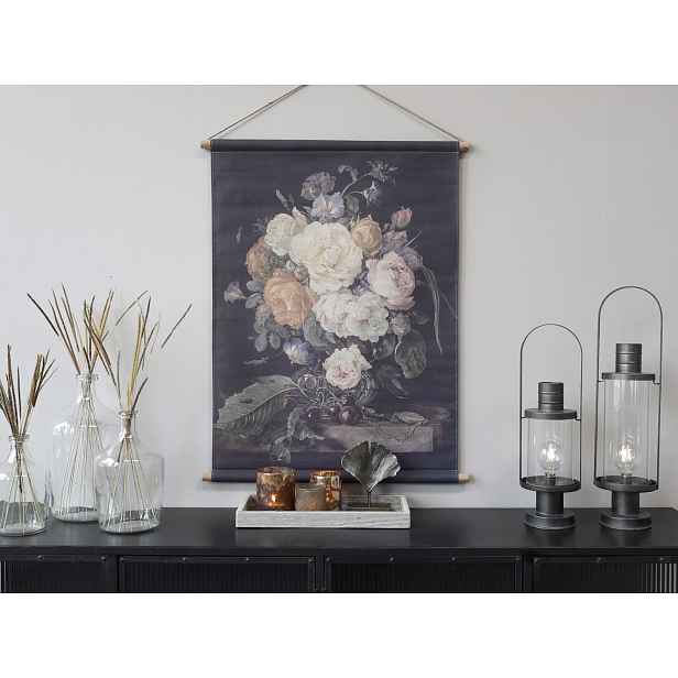 Nástěnná vintage mapa s květy Floral print - 76*97 cm Chic Antique