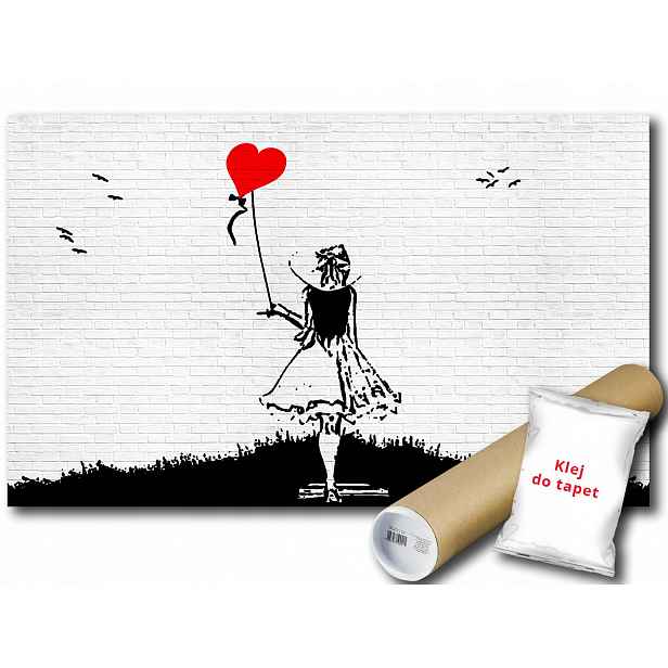 Vinylová fototapeta Banksy Dívka s balónkem Street Art Umění 152x104