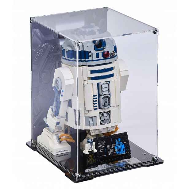 Vitrína s pozadím Blacked Brick pro Lego 75308 Star Wars R2-D2