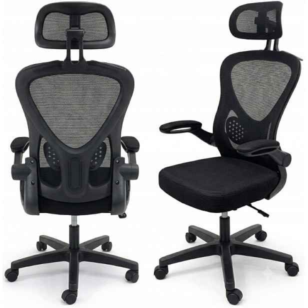 Kancelářská Židle Ergonomická Otočná, Nastavitelná Opěrka Hlavy Pro Práci