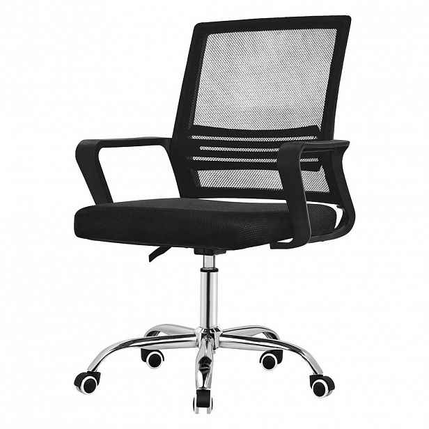 ML-DESIGN ERGONOMICKÁ kancelářská židle, černá, s síťovým opěradlem a ocelovou konstrukcí
