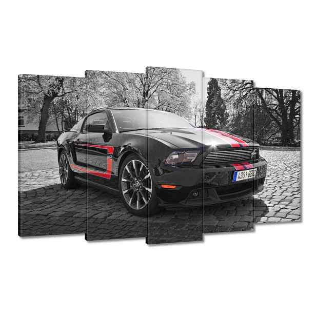 Obrazy 100x60 Černý Ford Mustang Usa