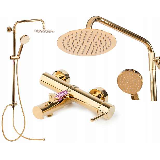 Sprchový set zlatá dešťová sprcha baterie