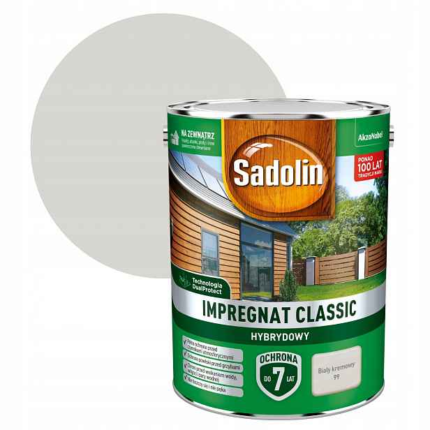 Sadolin Klasická Impregnace 4,5 L Bílá Krémová