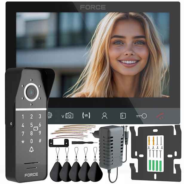 Videotelefon Force Ingo 7" Černý Full Hd Čtečka Klíčenek Brána