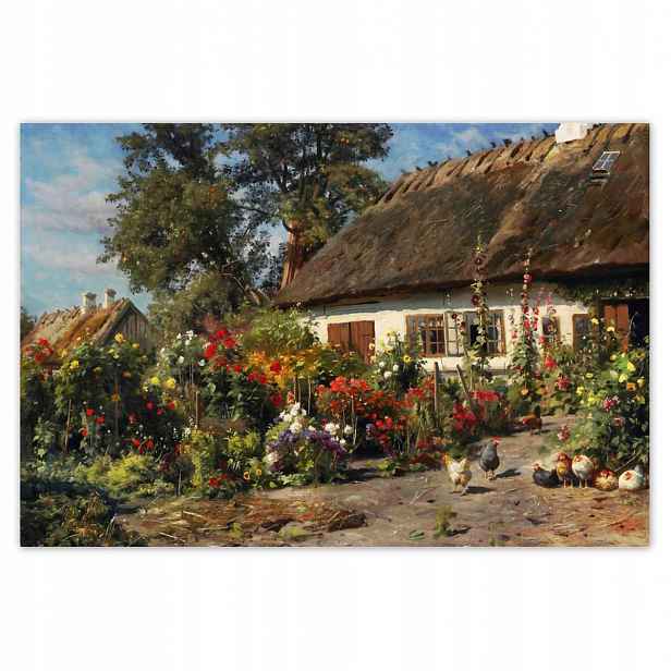 Fototapety 104x70 Venkovský domek s květinami
