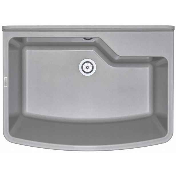 Garden šedá Technický dřez, 1 bowl nástěnný (ZYT_310B) /po/