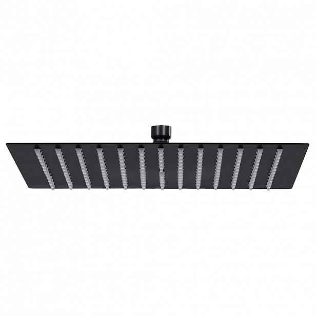 vidaXL Dešťová sprchová hlavice nerezová ocel 30x30 cm čtvercová černá
