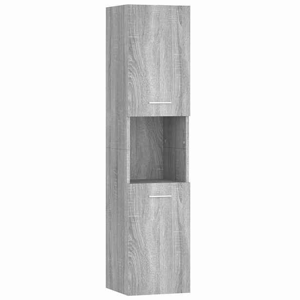 vidaXL Koupelnová skříňka šedá sonoma 30x30x130 cm kompozitní dřevo