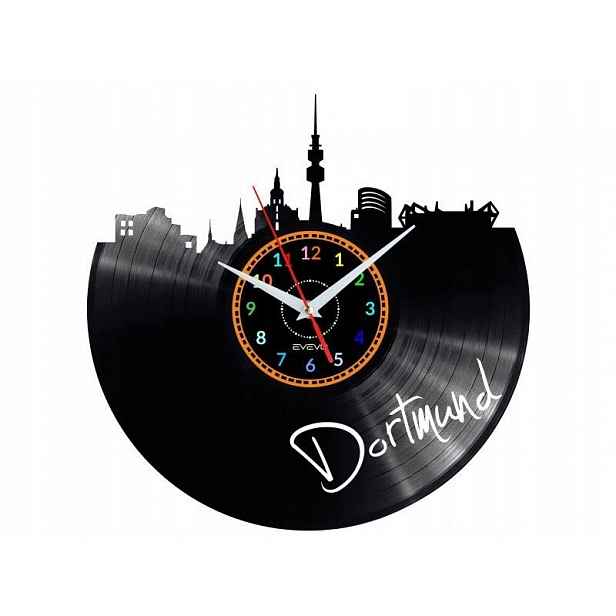Dortmund Dárek Originální dekorace do domu Hodiny z vinylové desky