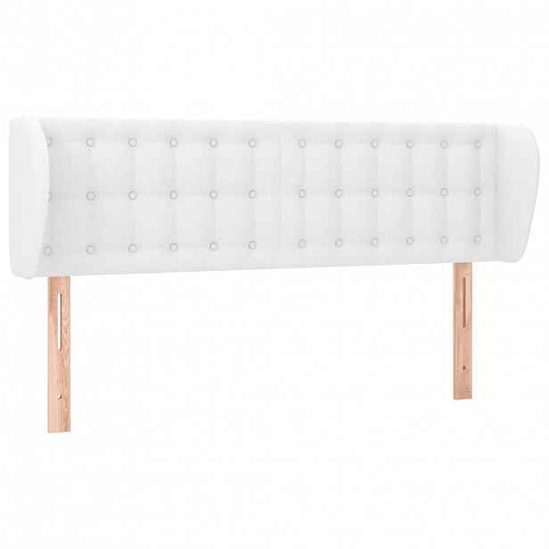 vidaXL Čelo postele typu ušák bílá 147x23x78/88 cm umělá kůže