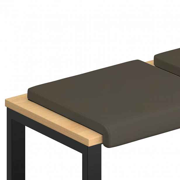 vidaXL Polštář na lavici 2 ks Umělá kůže Šedá Hloubka 35 cm