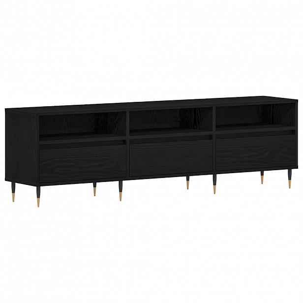 vidaXL Televizní skříň 150 x 30 x 44,5 cm Černý dub Kompozitní dřevo