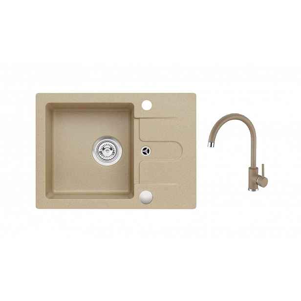 Alveus - Set dřezu Cortina 10 a baterie Kati, beige SETA25960