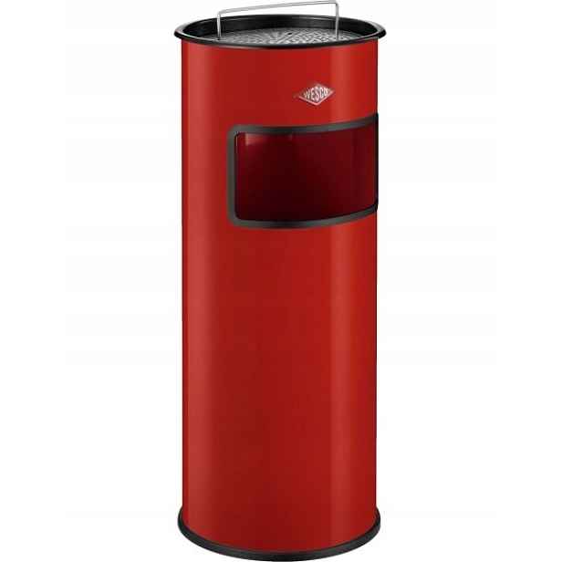 Odpadkový koš s popelníkem červený 30 l Ashtray Wesco