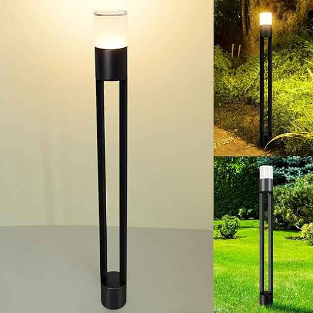 Osvětlovací sloupek Kingwei 10W Led Zahradní lampa 100CM IP65 3000K Černá