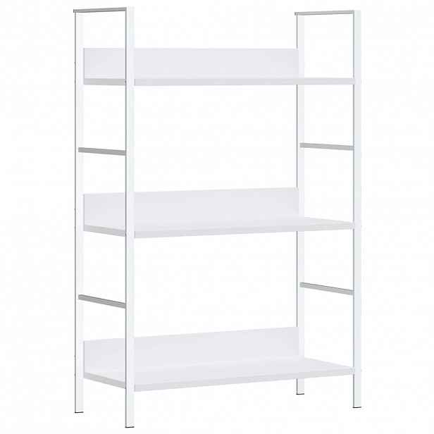 vidaXL Knihovna se 3 policemi bílá 60x27,6x90,5 cm kompozitní dřevo