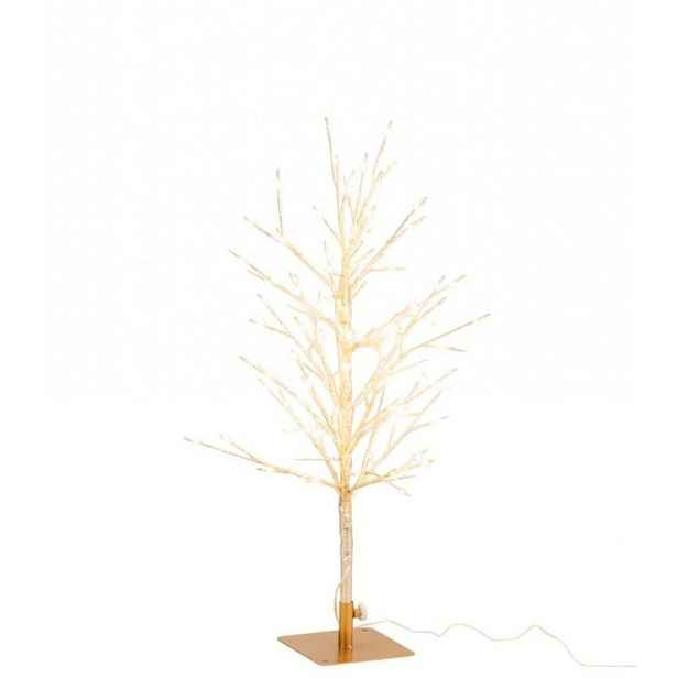 Zlatý kovový strom s LED světýlky Christmas Tree Gold – 34*30*59 cm J-Line by Jolipa