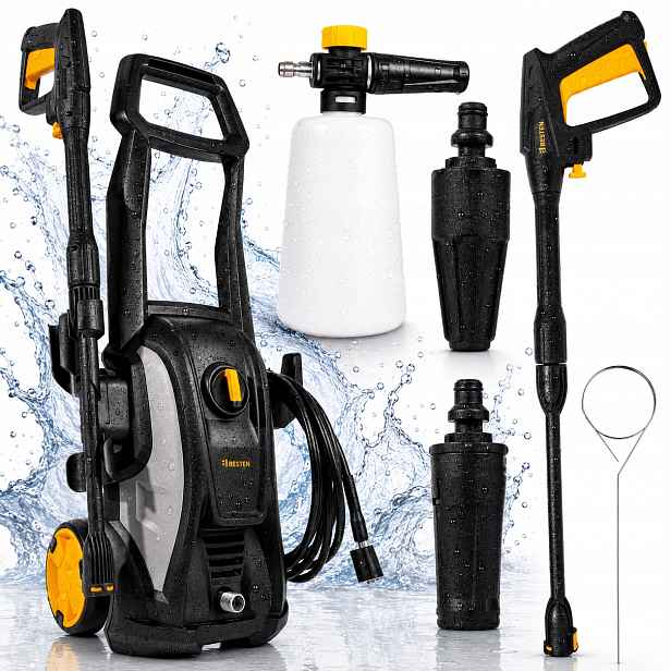 Tlaková Myčka 135 bar Výkonná Hliníková Pumpa 1600 W Besten Sada Turbo